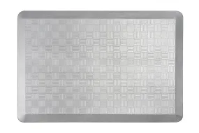 # 18002-22 Anti-Fatigue, Ergonomically Engineered, Non-Toxic, Non-Slip, Waterproof, All-Purpose PU Floor Mat, Basket Weave Pattern, 24" x 36" x .7" thickness, Silver Color (2 Pack)