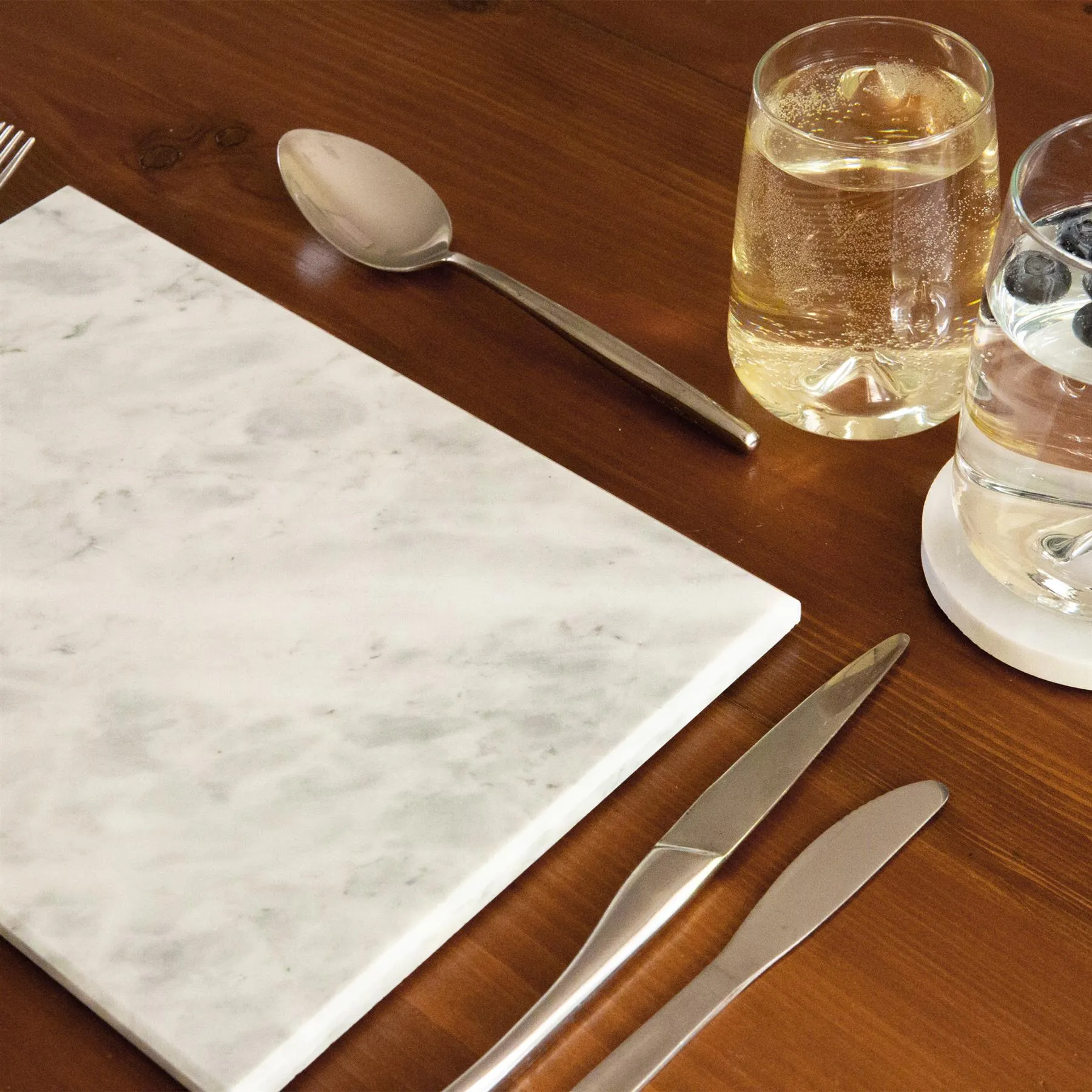 12pc Marble Placemats & Round Coasters Set - By Argon Tableware