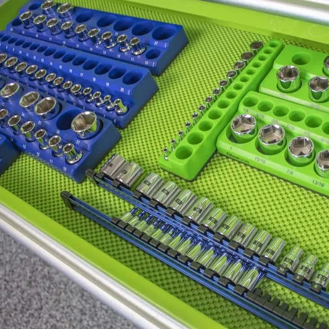 2-Row Magnetic Socket Holder Marked With Socket Sizes