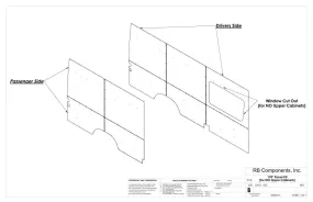 2007-2018 SPRINTER VAN WALL LINER KIT, 170"HIGH ROOF, UPHOLSTERED (NO UPPER CABINETS)