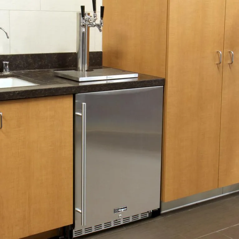 24" Wide Stainless Steel Commercial Built-In Left and right Hinge Kegerator - Cabinet Only