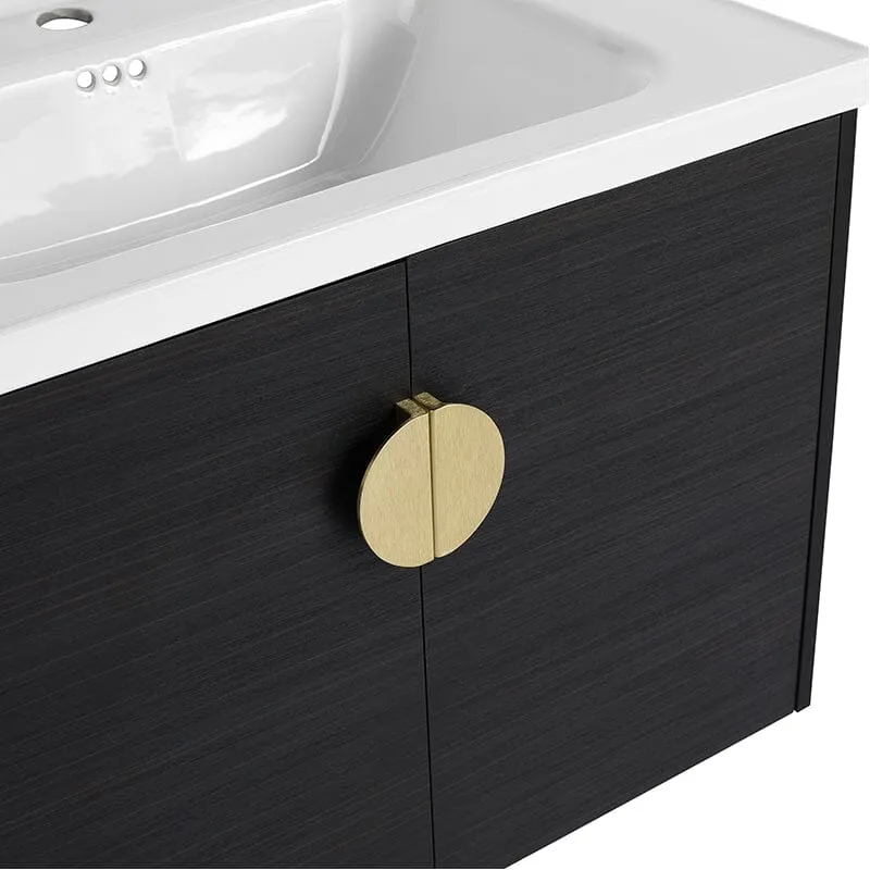 28 Inch Small Bathroom Vanity Cabinets With Sink Float Mounting Design,Soft Close Doors