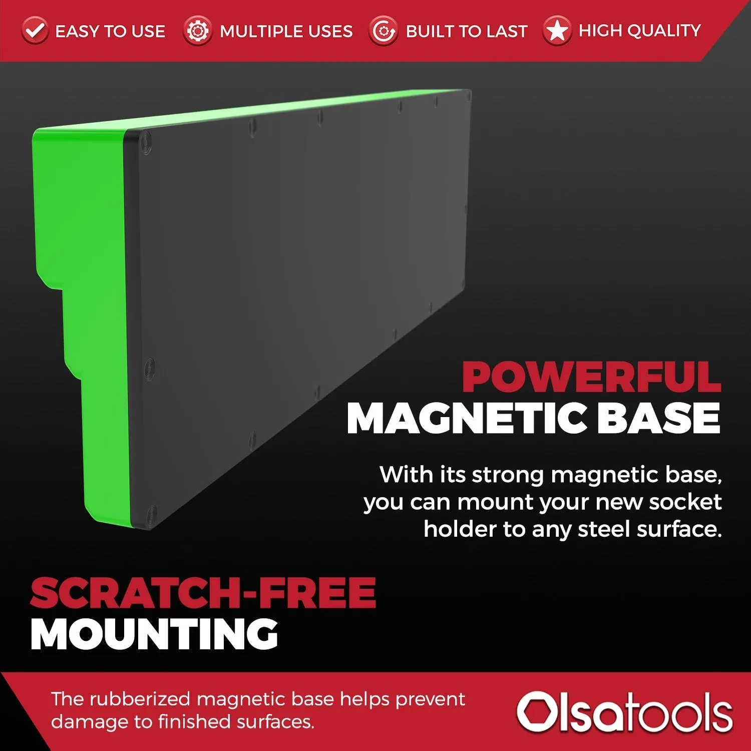 3-Row Magnetic Socket Holder