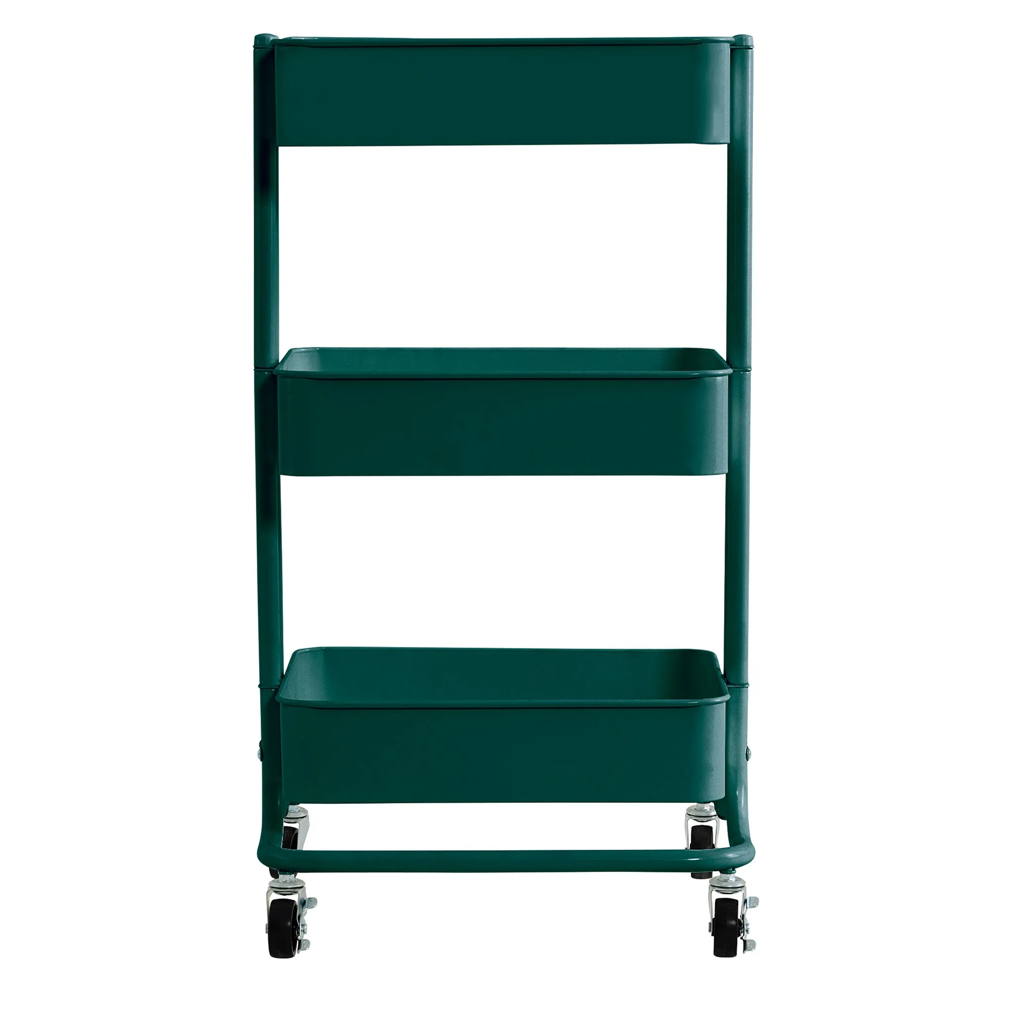 3-Tier Rolling Cart - Green