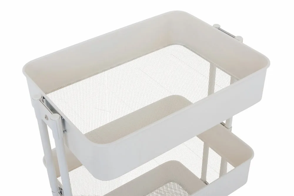 3 Tier Storage Trolley White