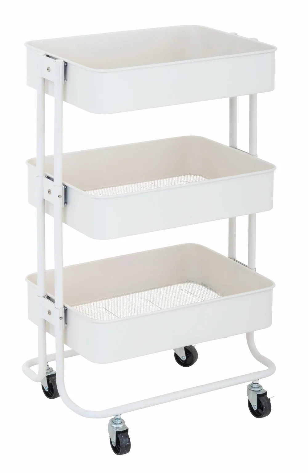 3 Tier Storage Trolley White