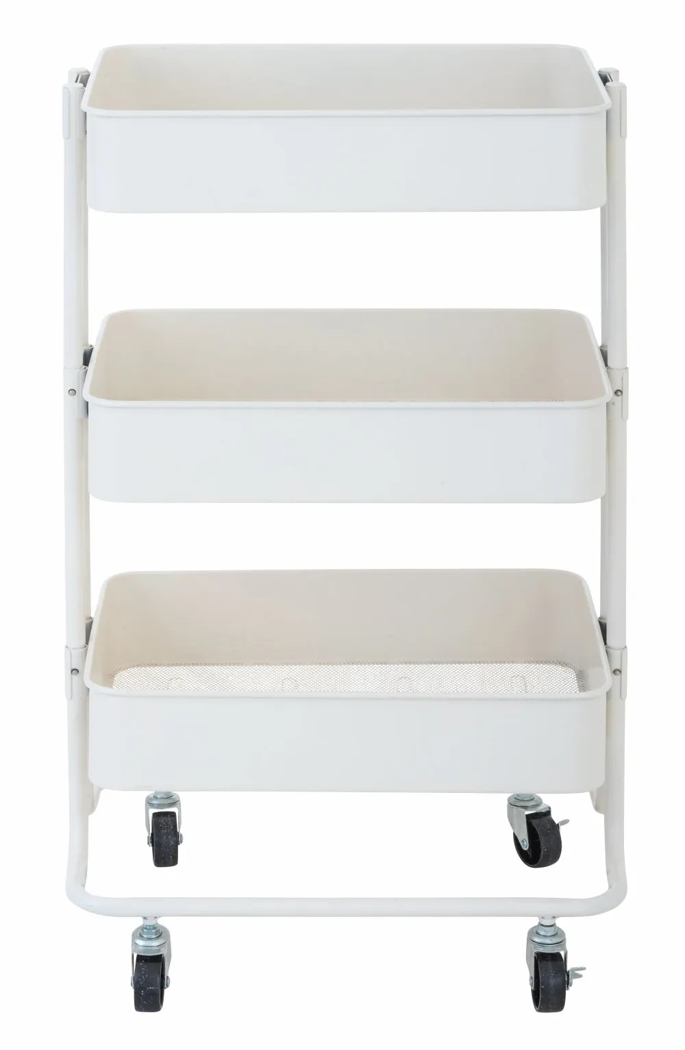 3 Tier Storage Trolley White