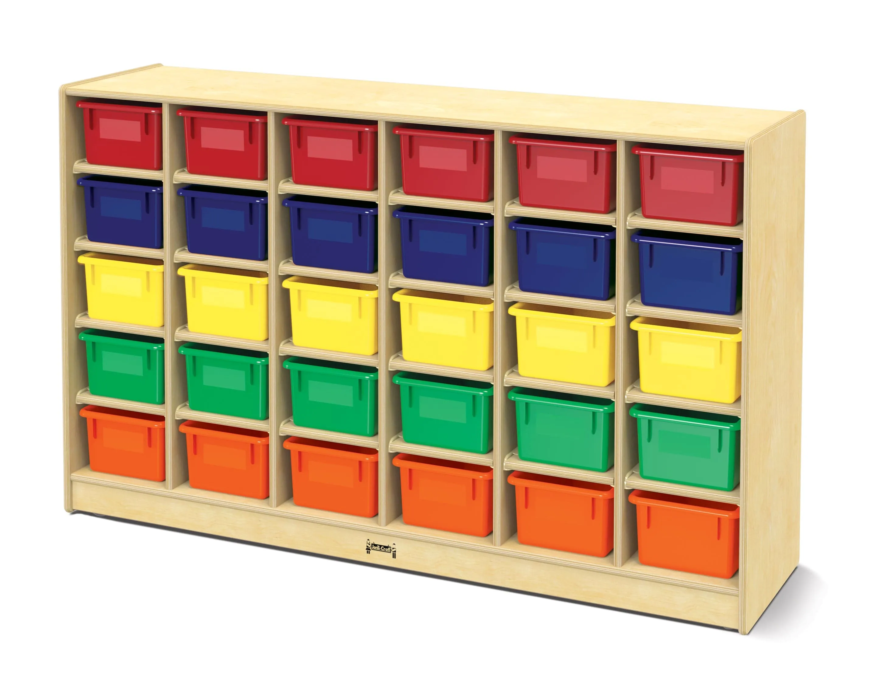 30 Cubbie-Tray Mobile Storage - with Clear, Colored or No Trays  Jonti-Craft®