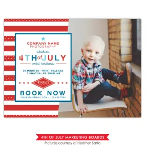 4th of July Marketing board | Red and blue