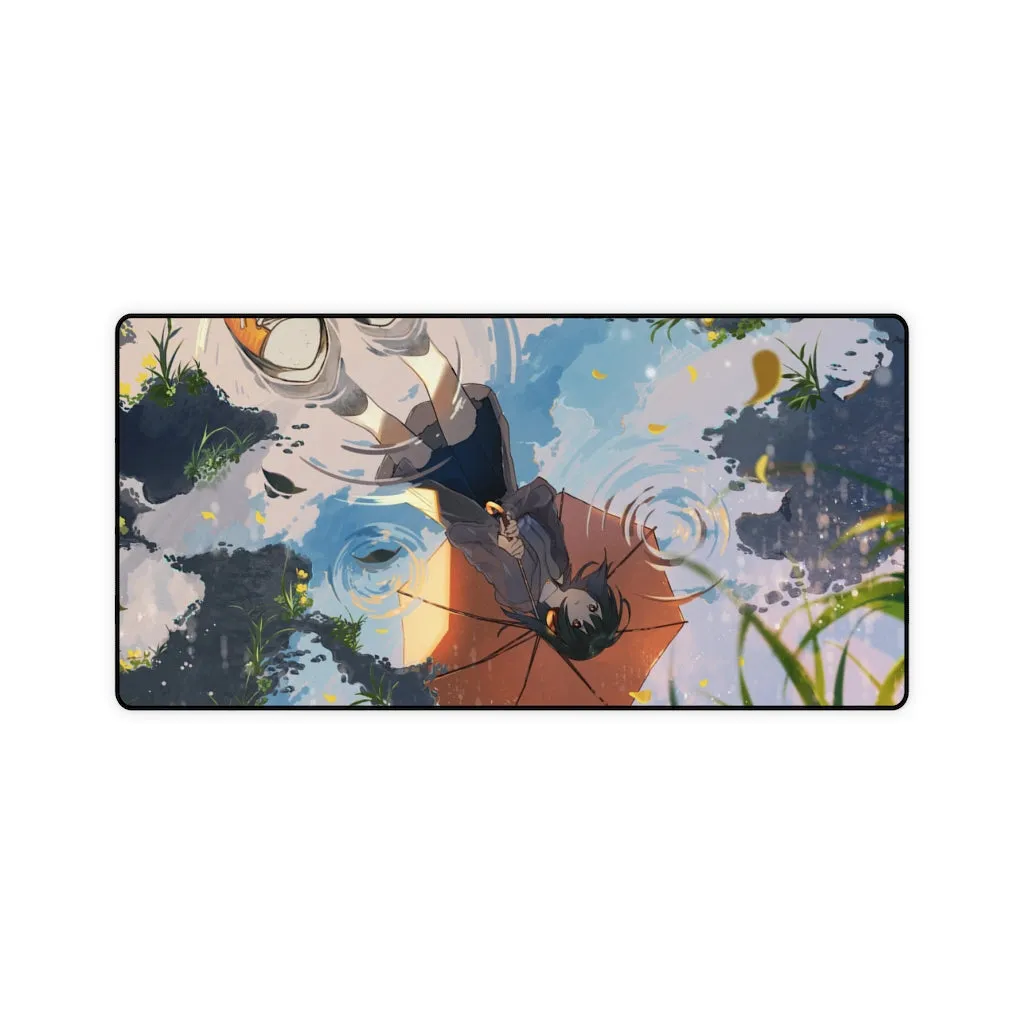 A girl with an umbrella Mouse Pad (Desk Mat)