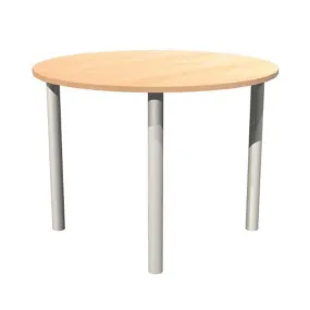 Alpine Round Meeting Table With Pole Legs