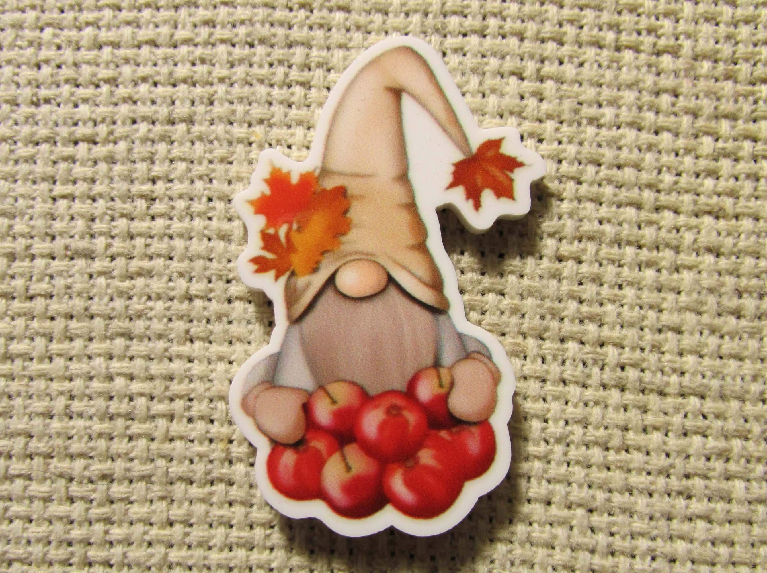 Apple Harvest Gnome Needle Minder, Cover Minder, Magnet