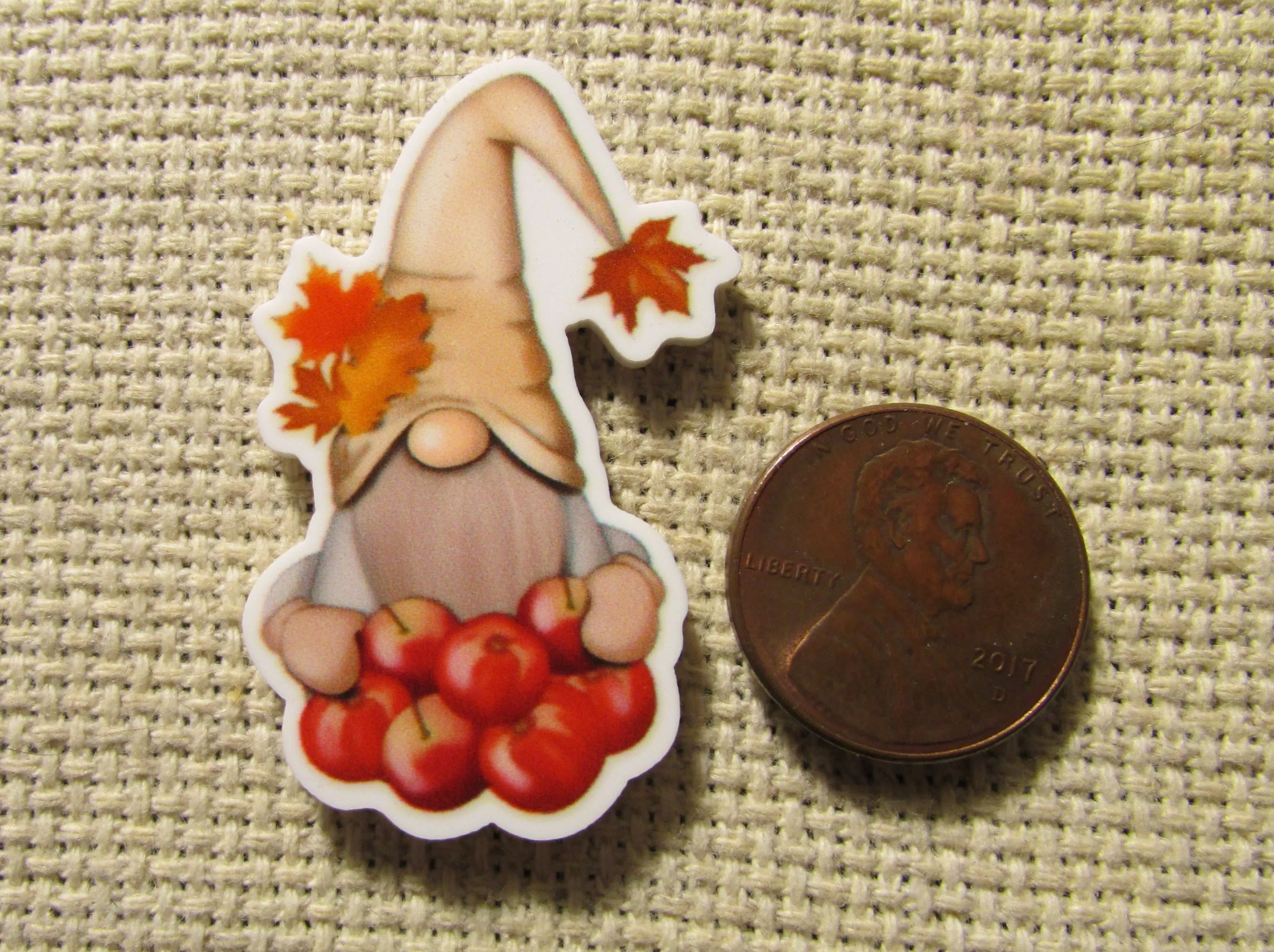 Apple Harvest Gnome Needle Minder, Cover Minder, Magnet