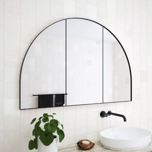 Arch Mirror Cabinet 800 X 1200 MM Black