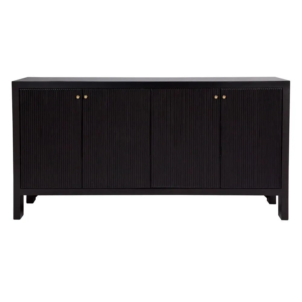 Ariana 4-Door Black Buffet Cabinet