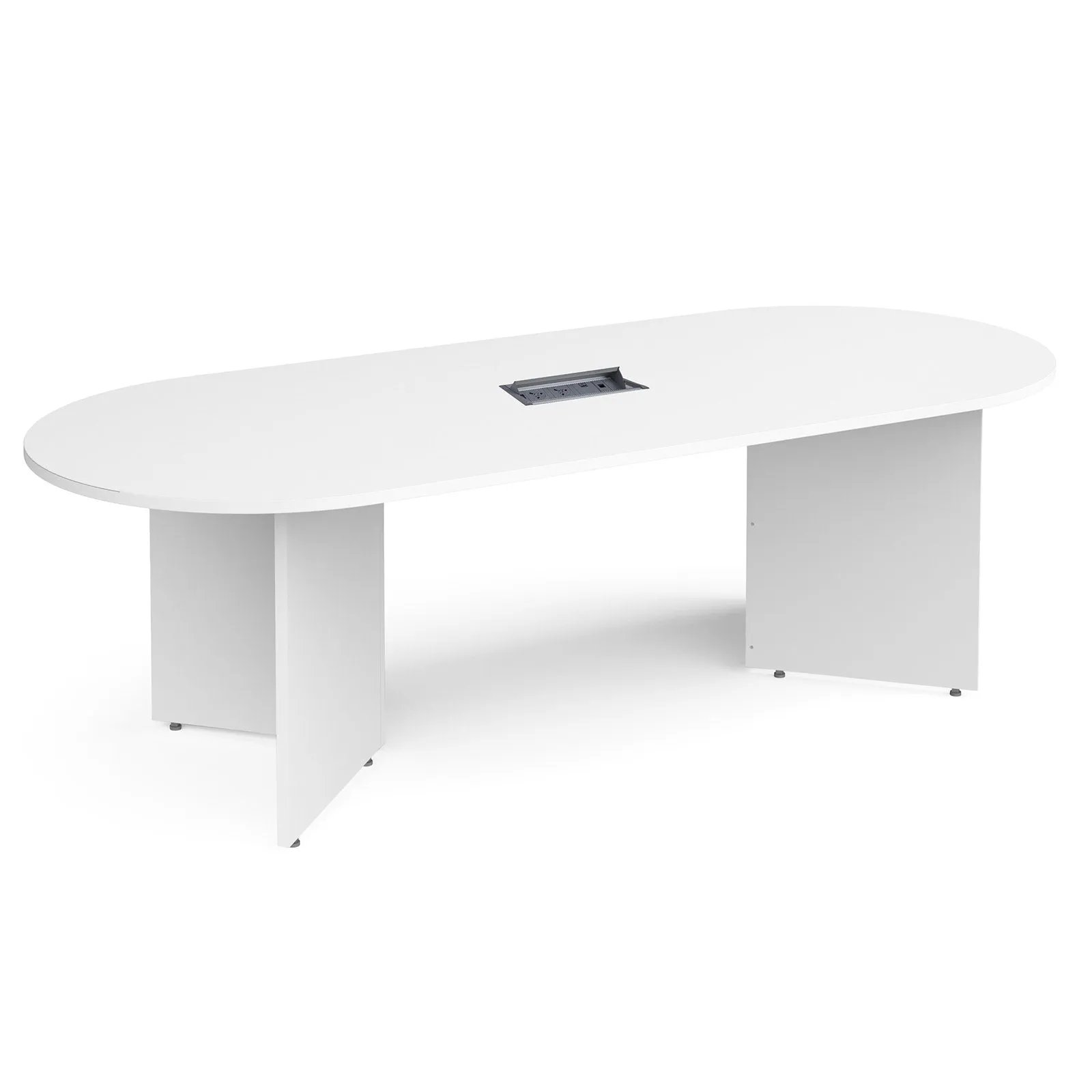 Arrow head boardroom table with power module