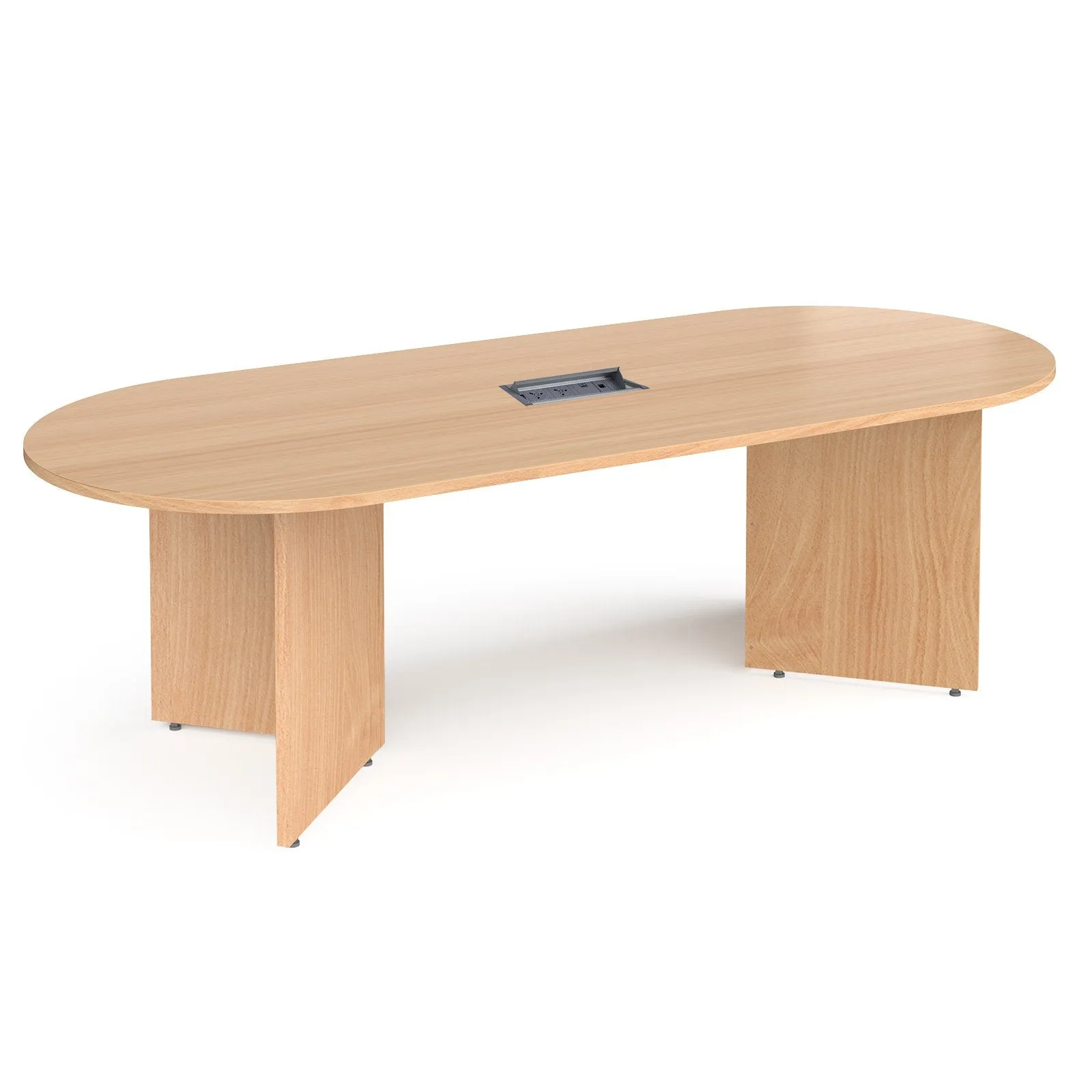 Arrow head boardroom table with power module