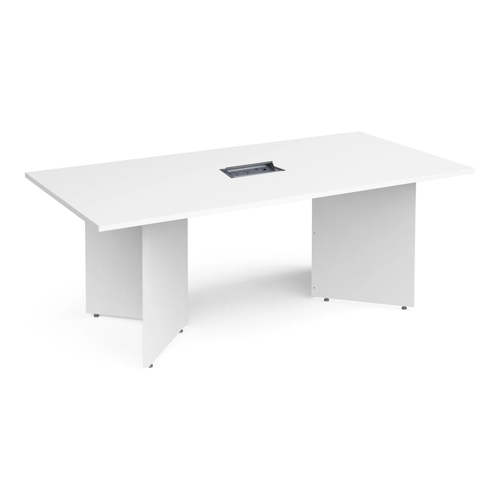 Arrow head boardroom table with power module