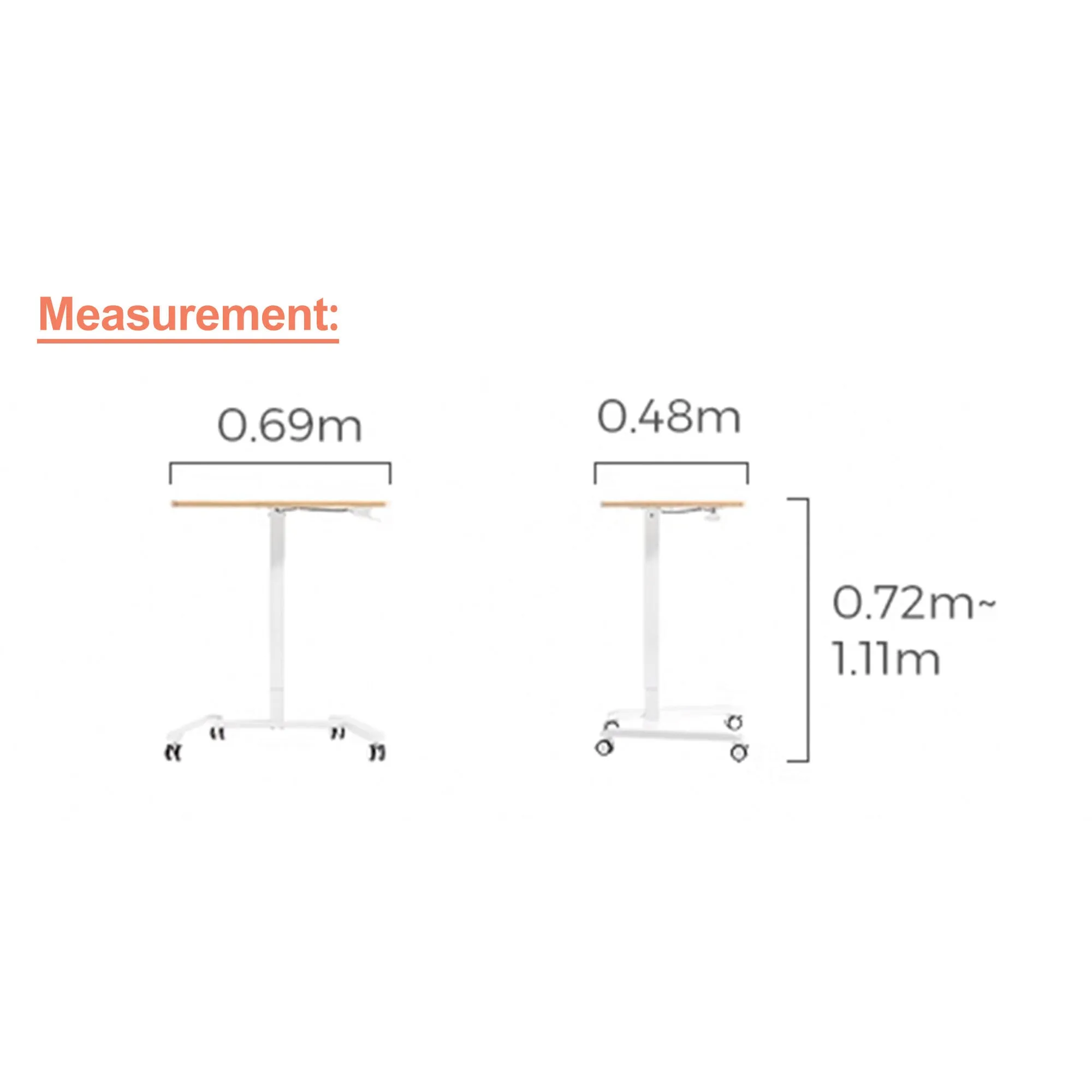 ASHER Height-Adjustable Mobile Desk