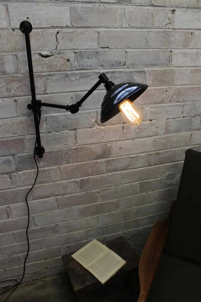 Bakelite Swing Arm Wall Lamp with Wall Plug