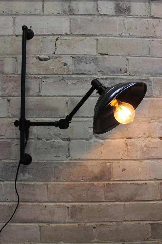 Bakelite Swing Arm Wall Lamp with Wall Plug