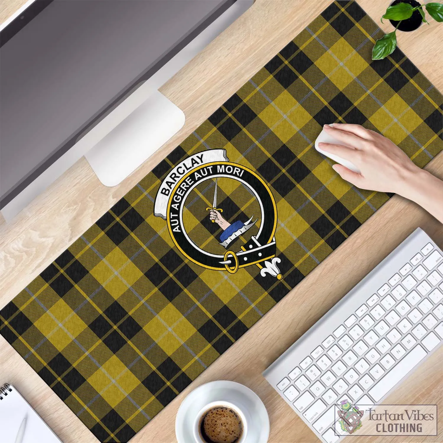 Barclay Dress Tartan Mouse Pad with Family Crest