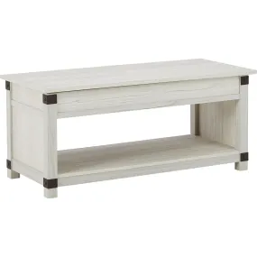 Bayflynn Rectangle Lift Cocktail Table - Whitewash