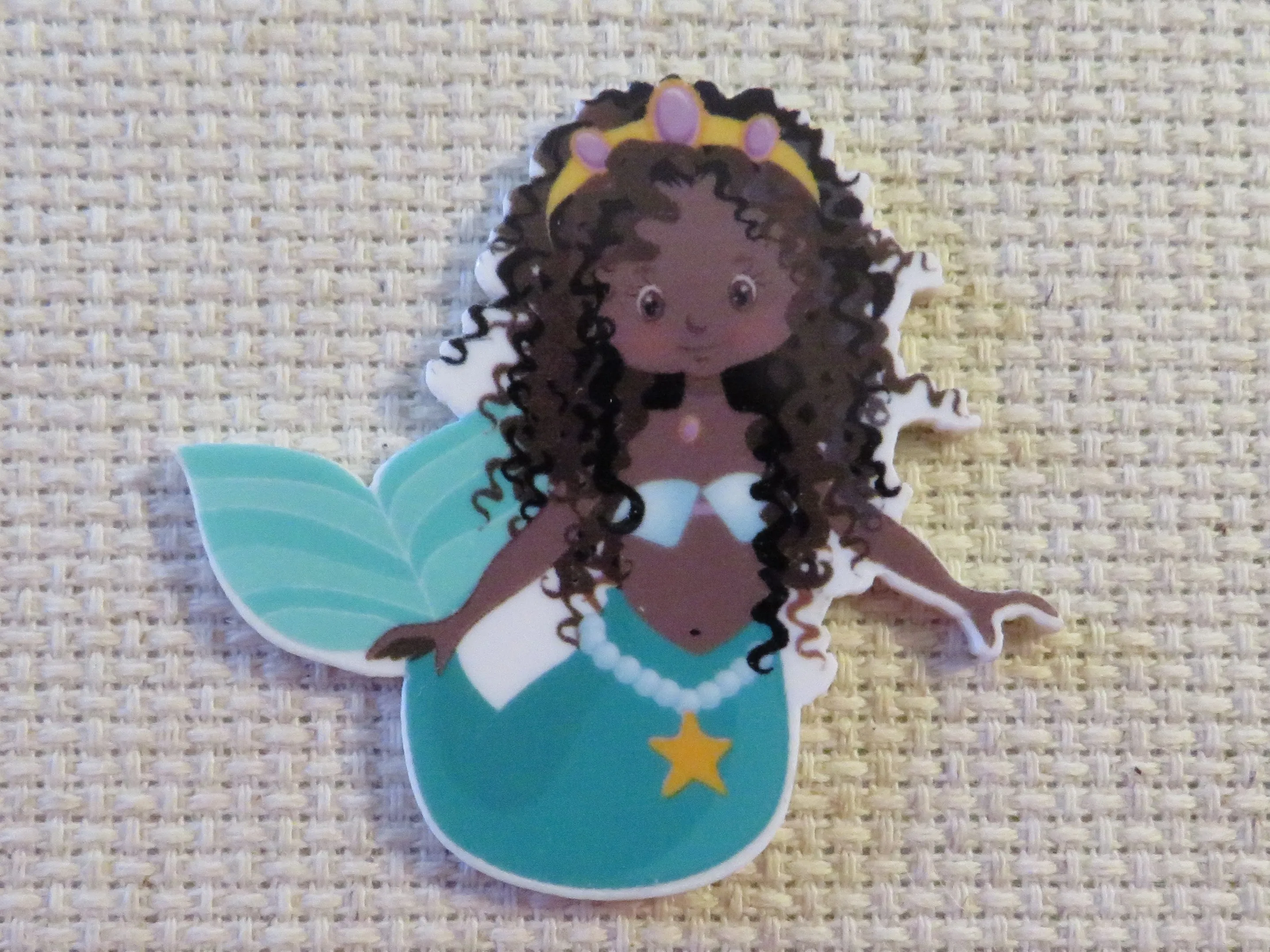 Beautiful Blue Mermaid Needle Minder, Cover Minder, Magnet