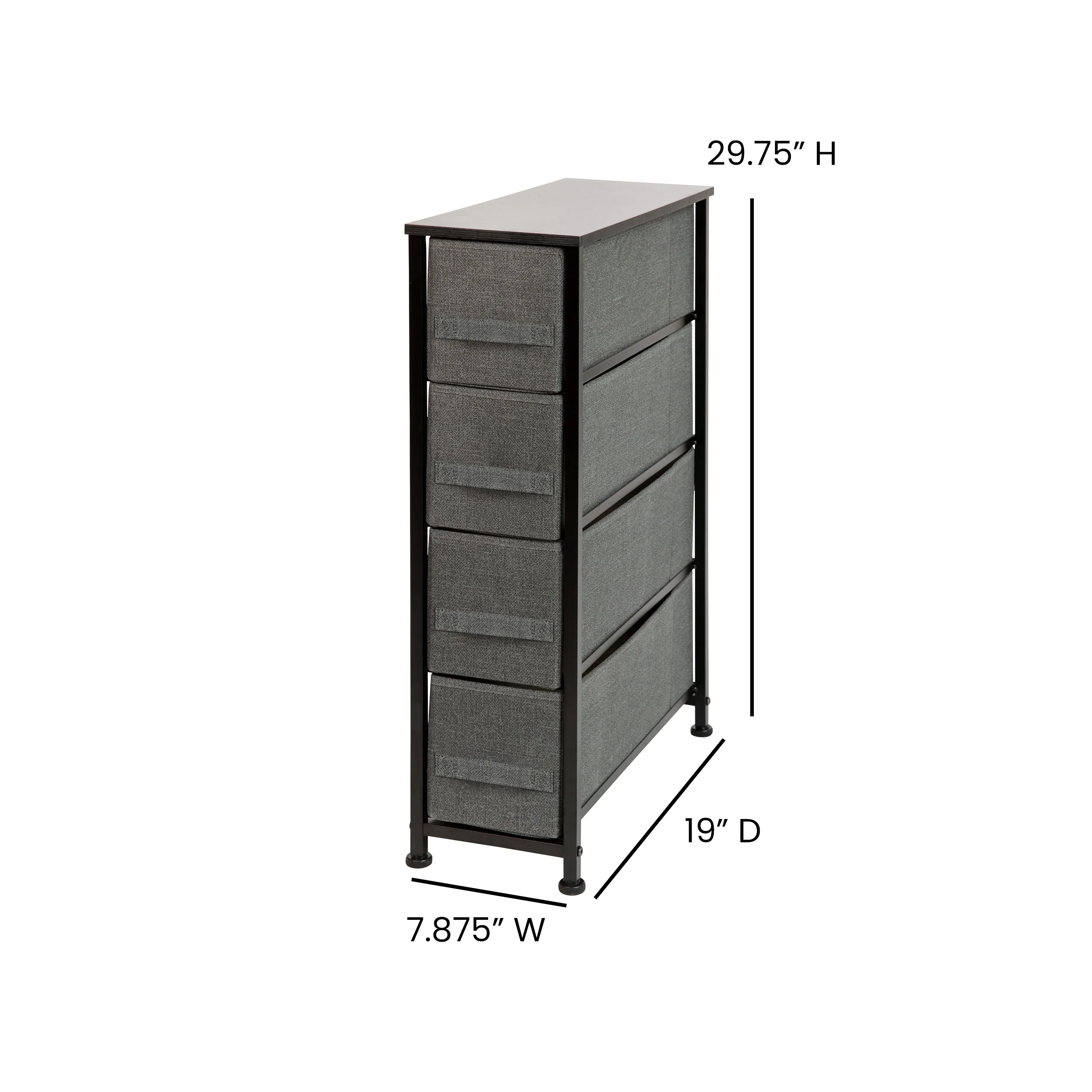 Black/Gray Tall Organizer WX-5L203-BK-GR-GG