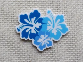 Blue Hibiscus Flowers Needle Minder, Cover Minder, Magnet