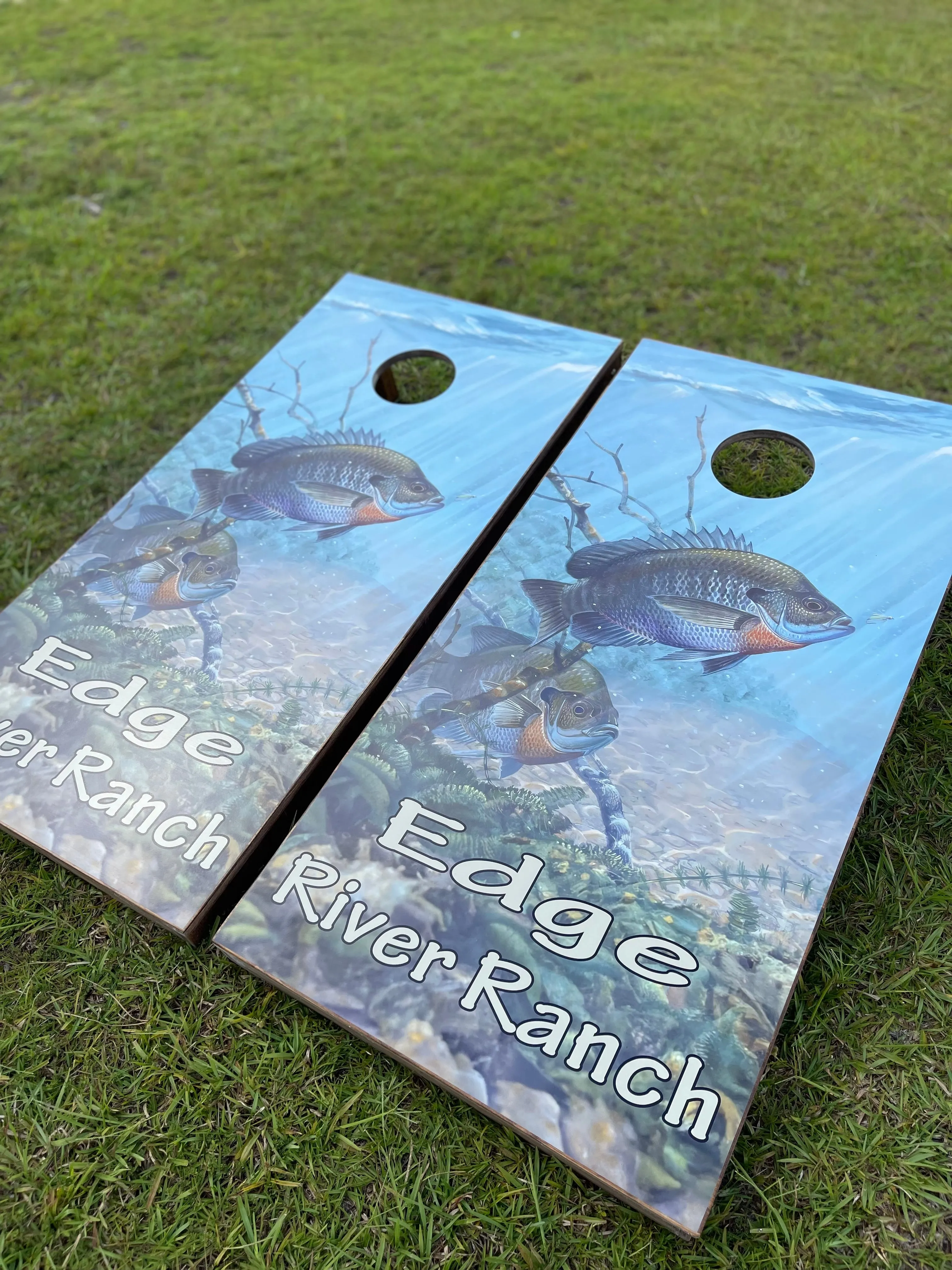 Bluegill (customization optional) Cornhole Set With Bean Bags