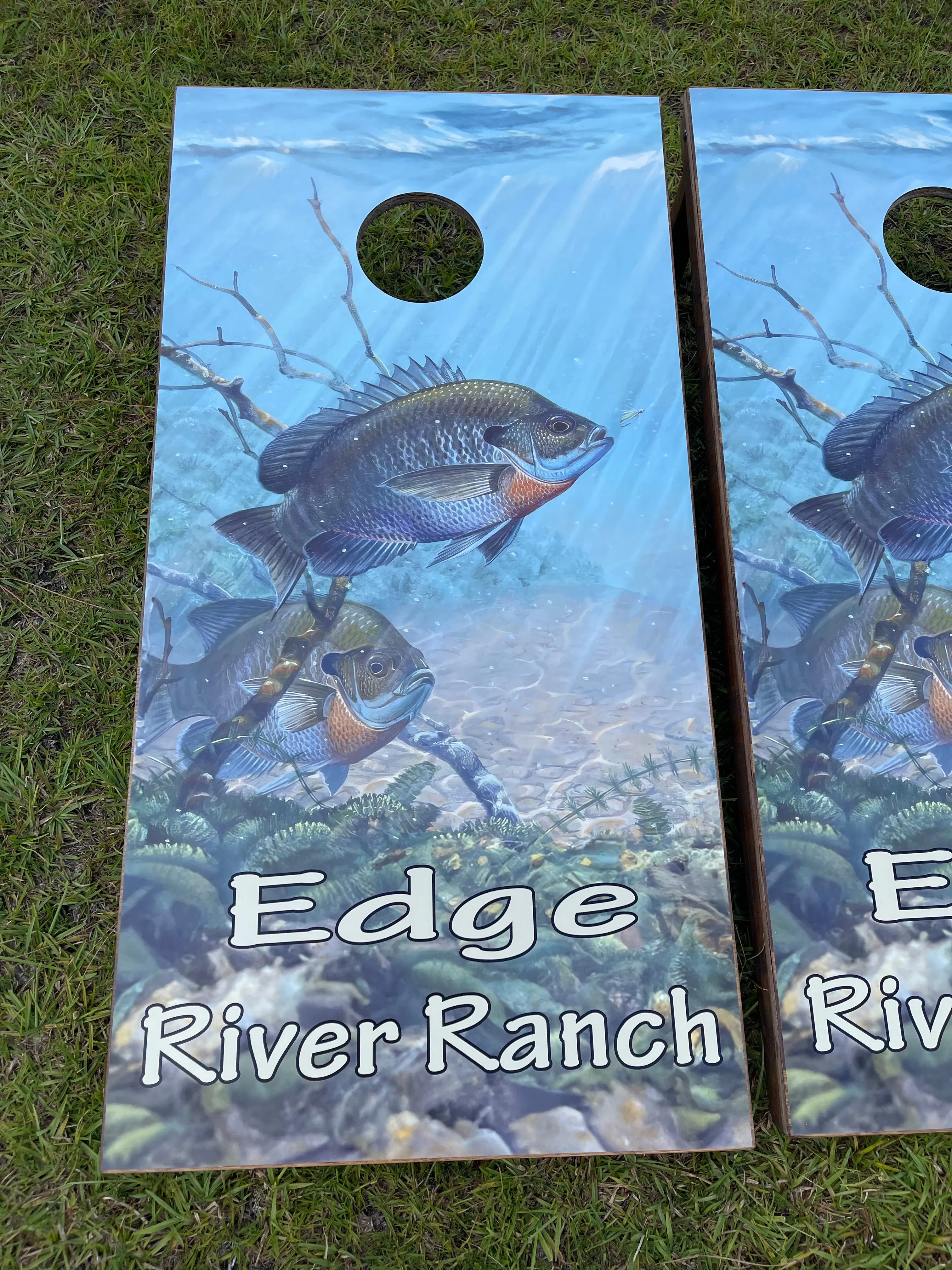 Bluegill (customization optional) Cornhole Set With Bean Bags