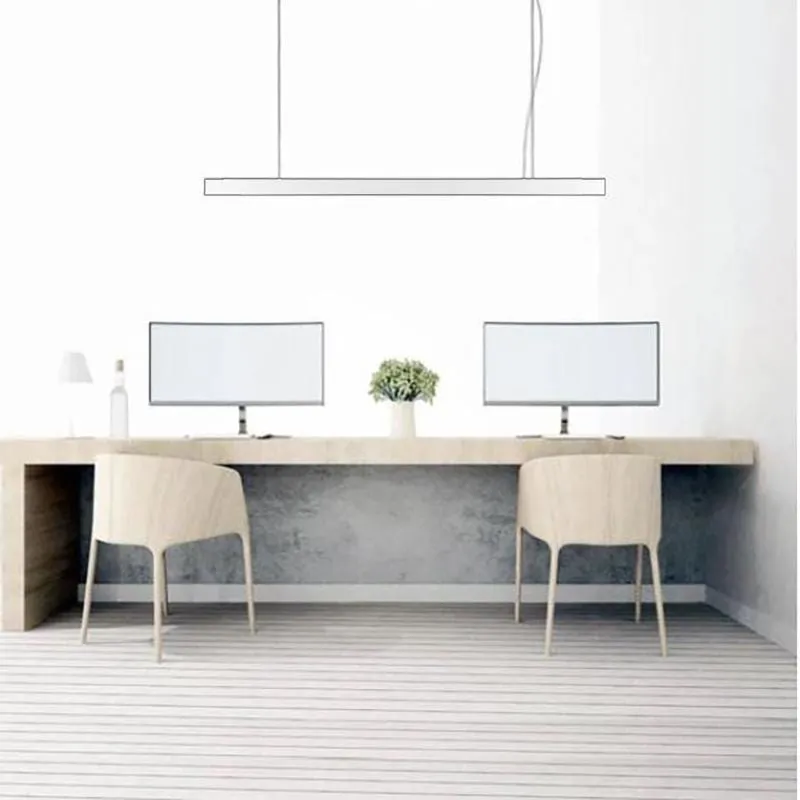 Boxy White Linear Pendant | Integrated Driver | Assorted Sizes