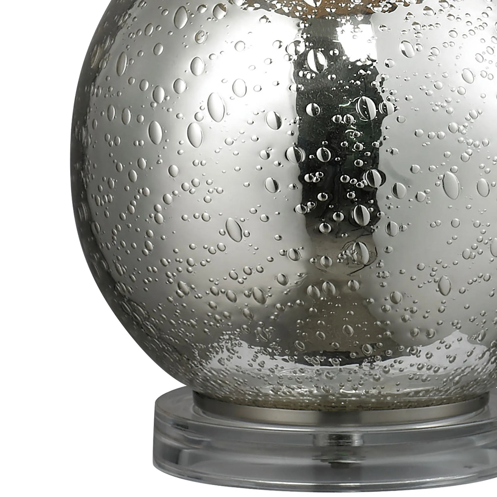 Bubble Glass 24" Table Lamp in Silver Mercury