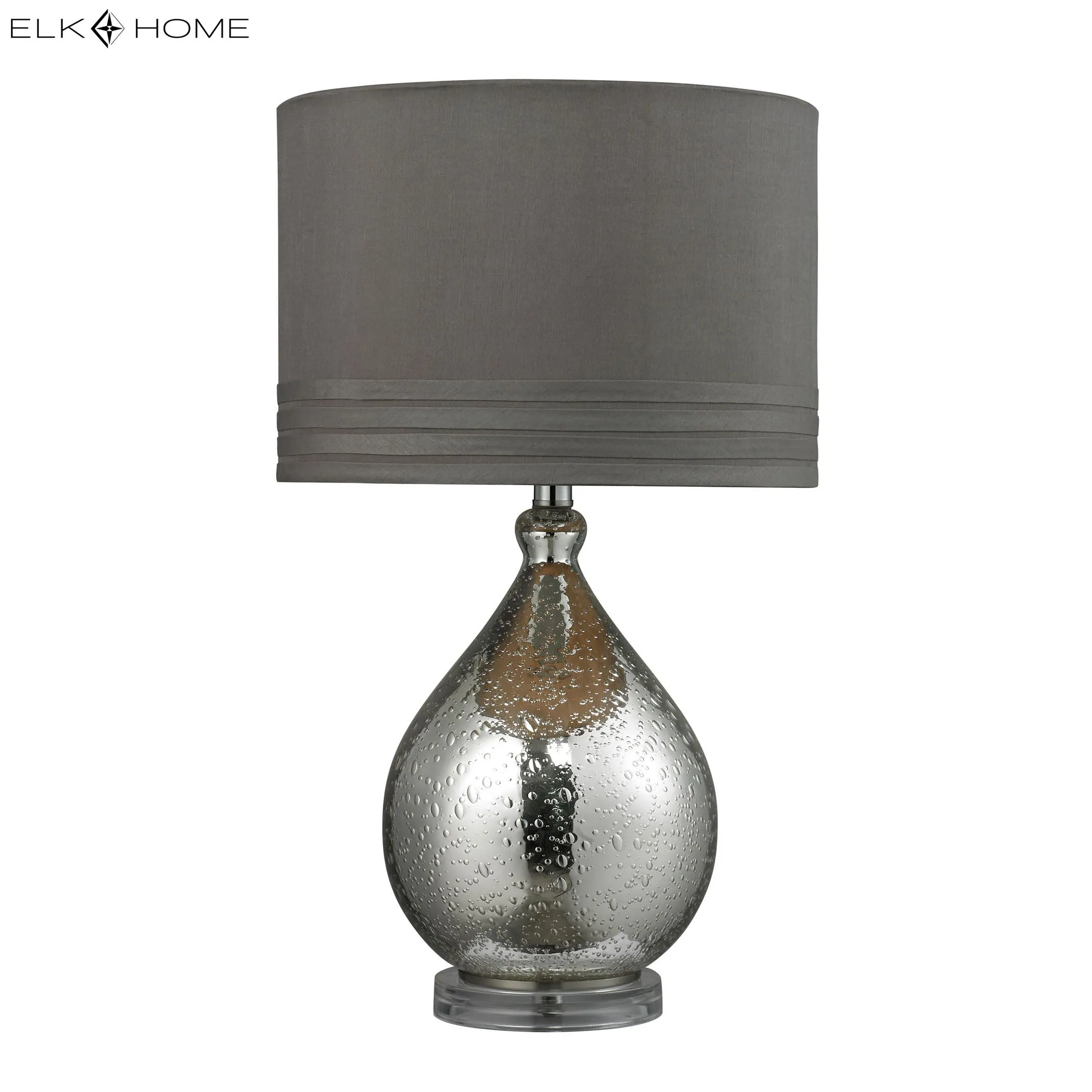 Bubble Glass 24" Table Lamp in Silver Mercury