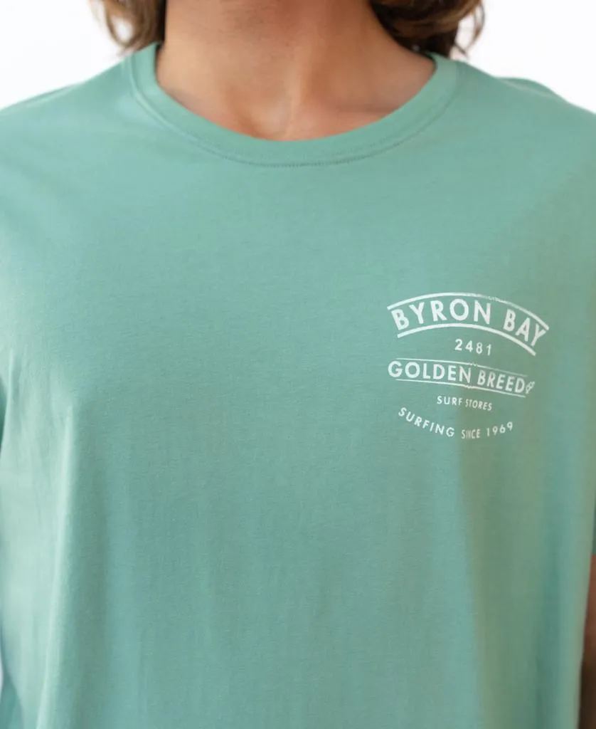 Byron Boards Tee | Surf Green