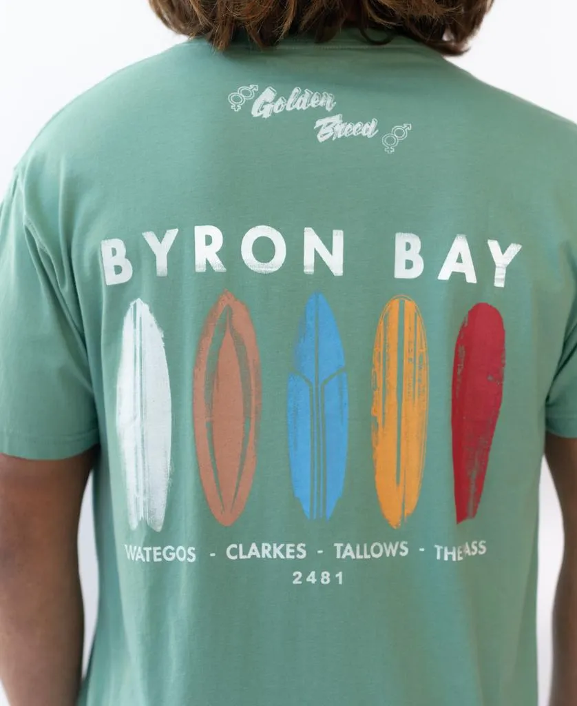 Byron Boards Tee | Surf Green