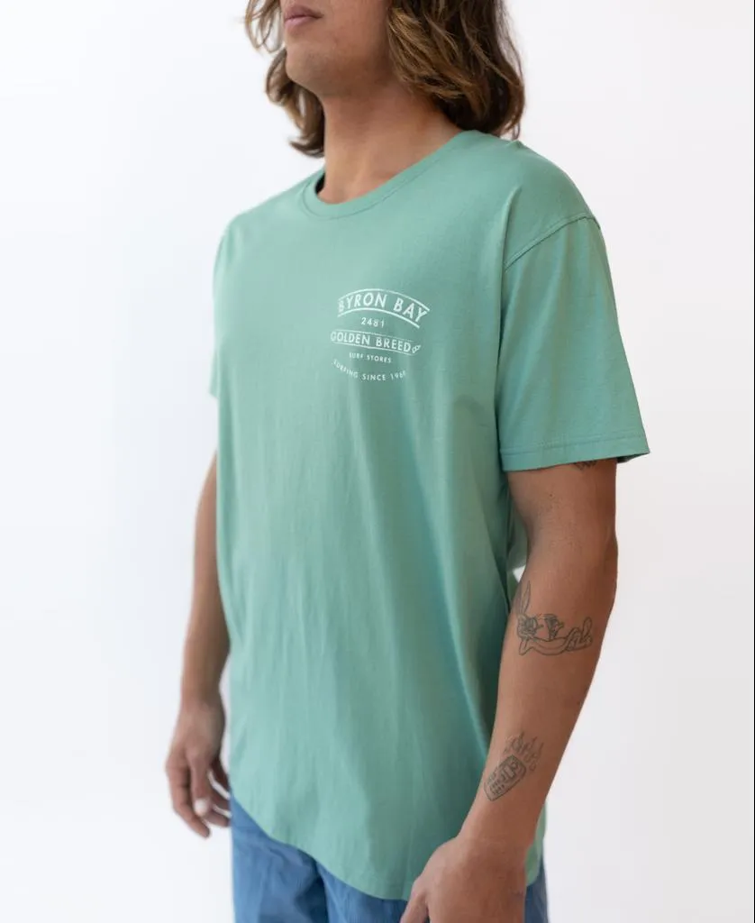 Byron Boards Tee | Surf Green