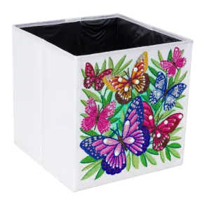 CA-FSBKT5 - Crystal Art Folding Storage Box 30*30cm - Beautiful Butterflies