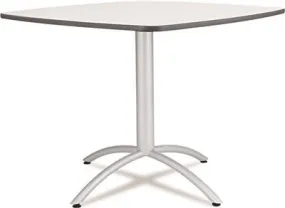 Cafe Table Breakroom Table 36W X 36D X 29H Gray Melamine Top Steel Legs