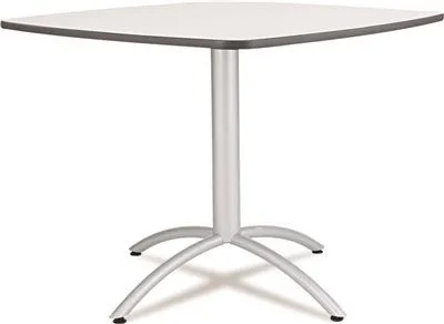 Cafe Table Breakroom Table 36W X 36D X 29H Gray Melamine Top Steel Legs