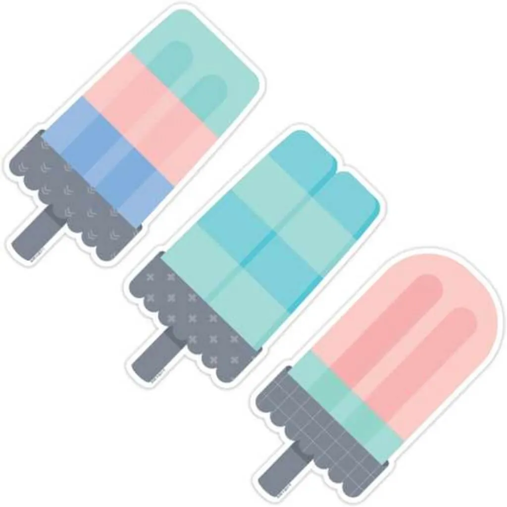 Calm & Cool Ice Pops 6in Designer Cut Outs