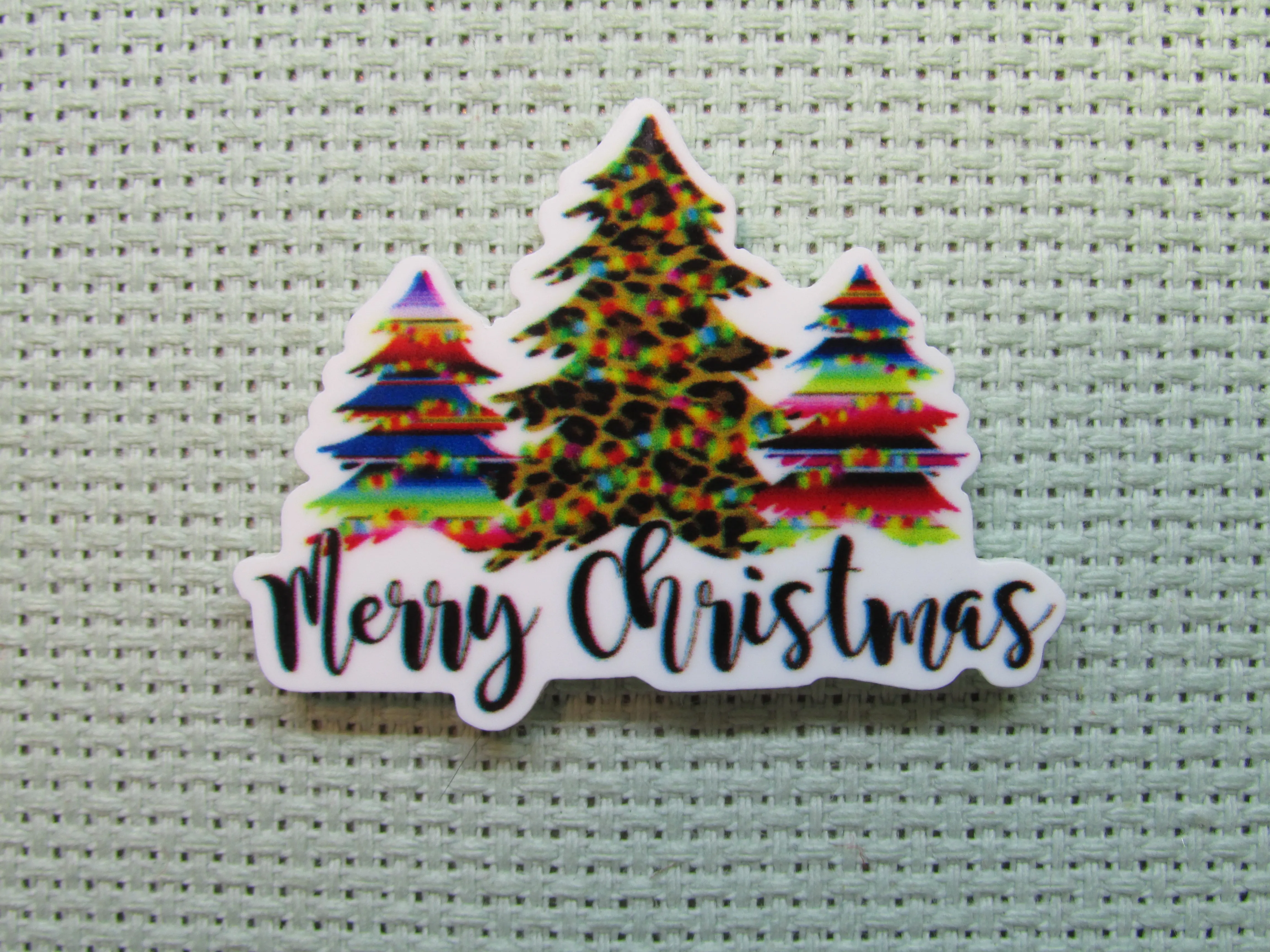 Colorful Merry Christmas Trees Needle Minder, Cover Minder, Magnet