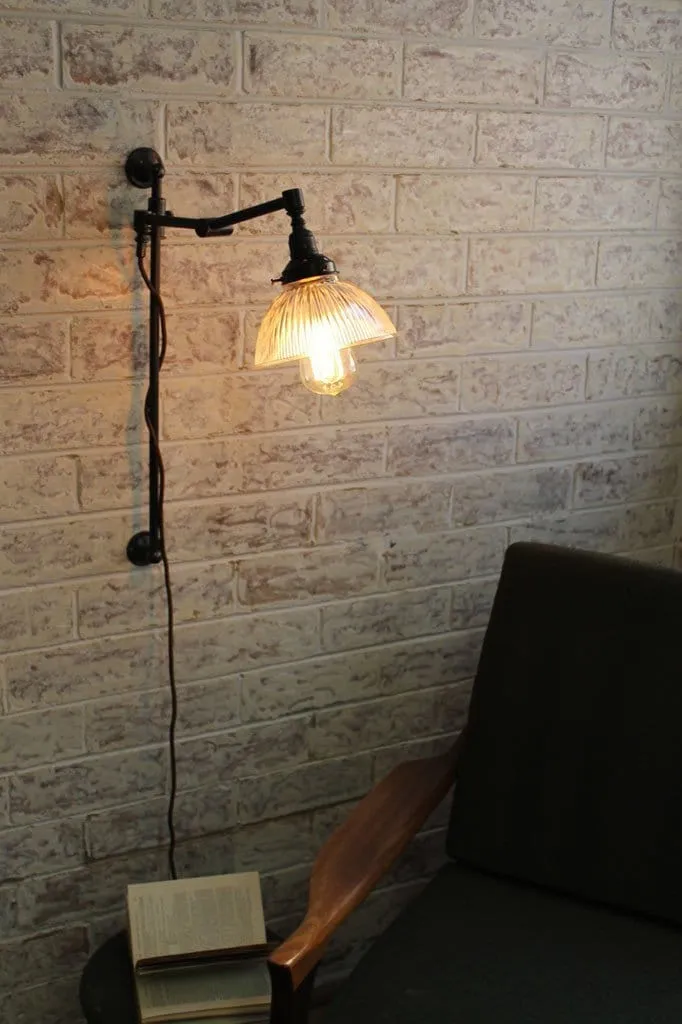 Como Swing Arm Glass Wall Lamp