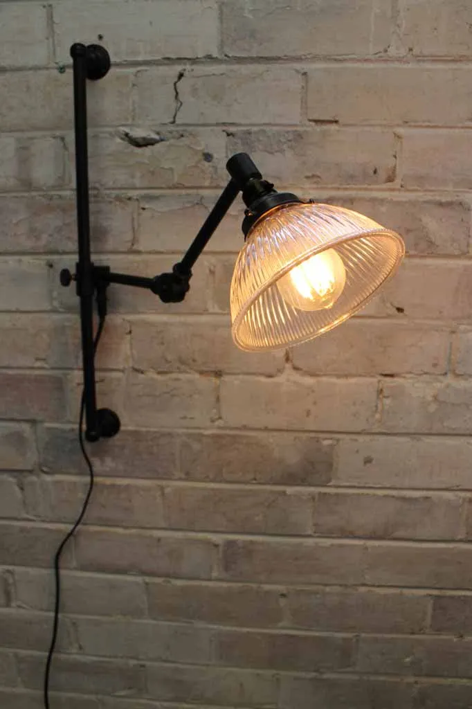 Como Swing Arm Glass Wall Lamp