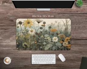 Cottage Core Wild Flower - Flower mousepad - Aesthetic Mouse pad - Versatile Desk Mat - High-quality, Multipurpose - Cozy Desk Mat