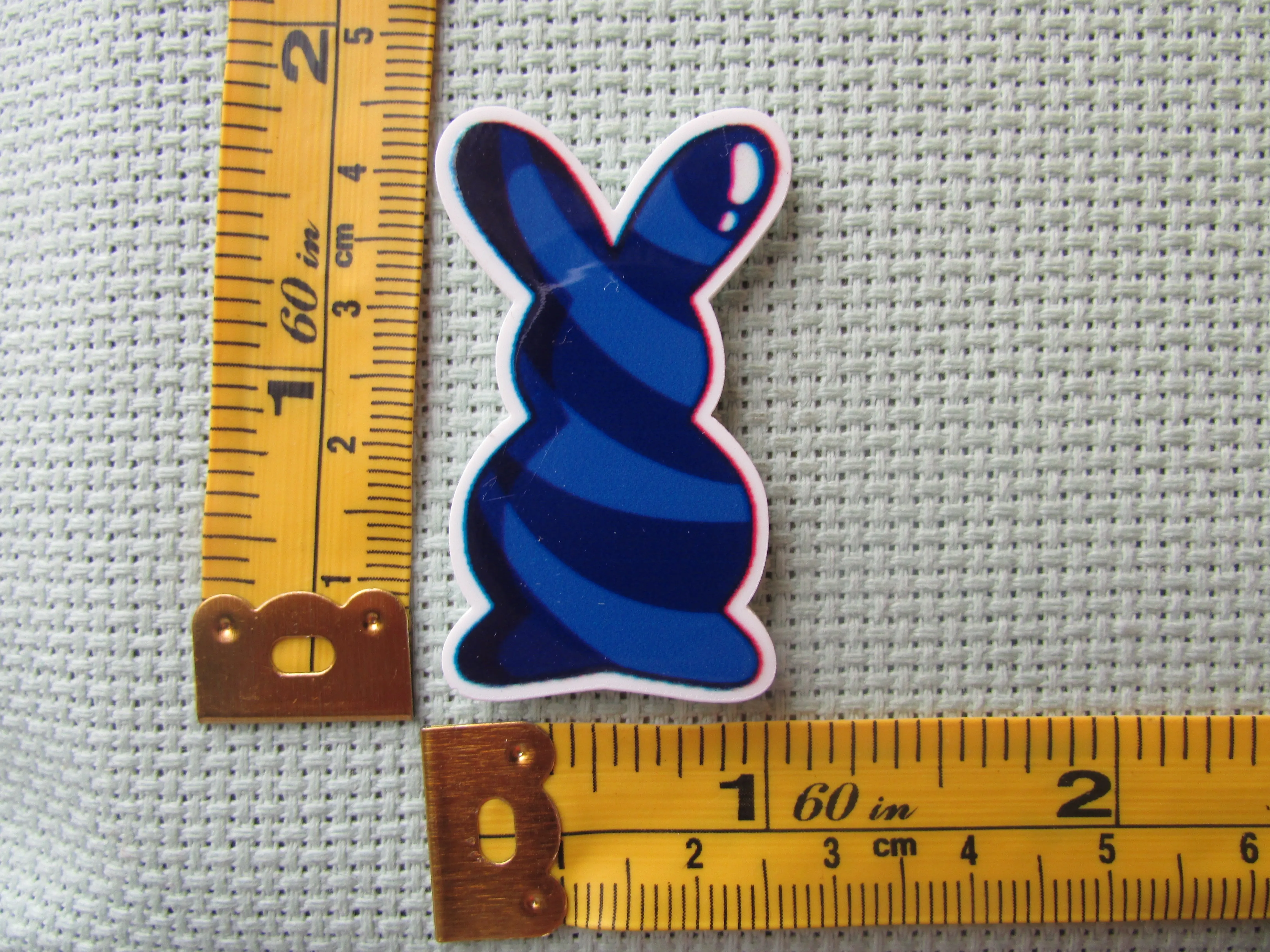 Dark Blue Swirl Bunny Needle Minder, Cover Minder, Magnet LAST ONE!