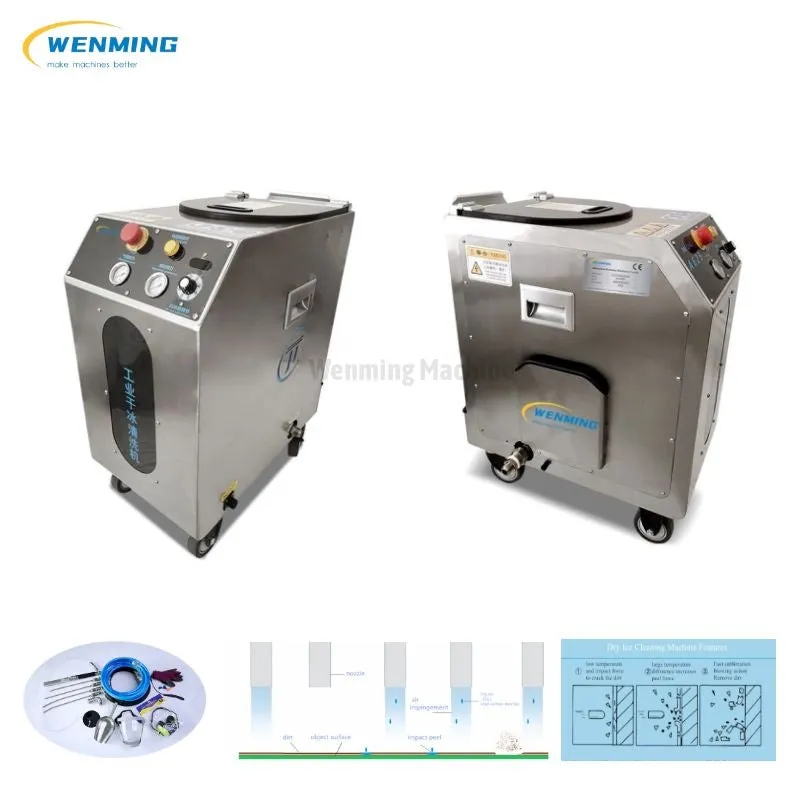 Dry Ice Cleaning Machine for cars and width Spray Gun for other Industrial