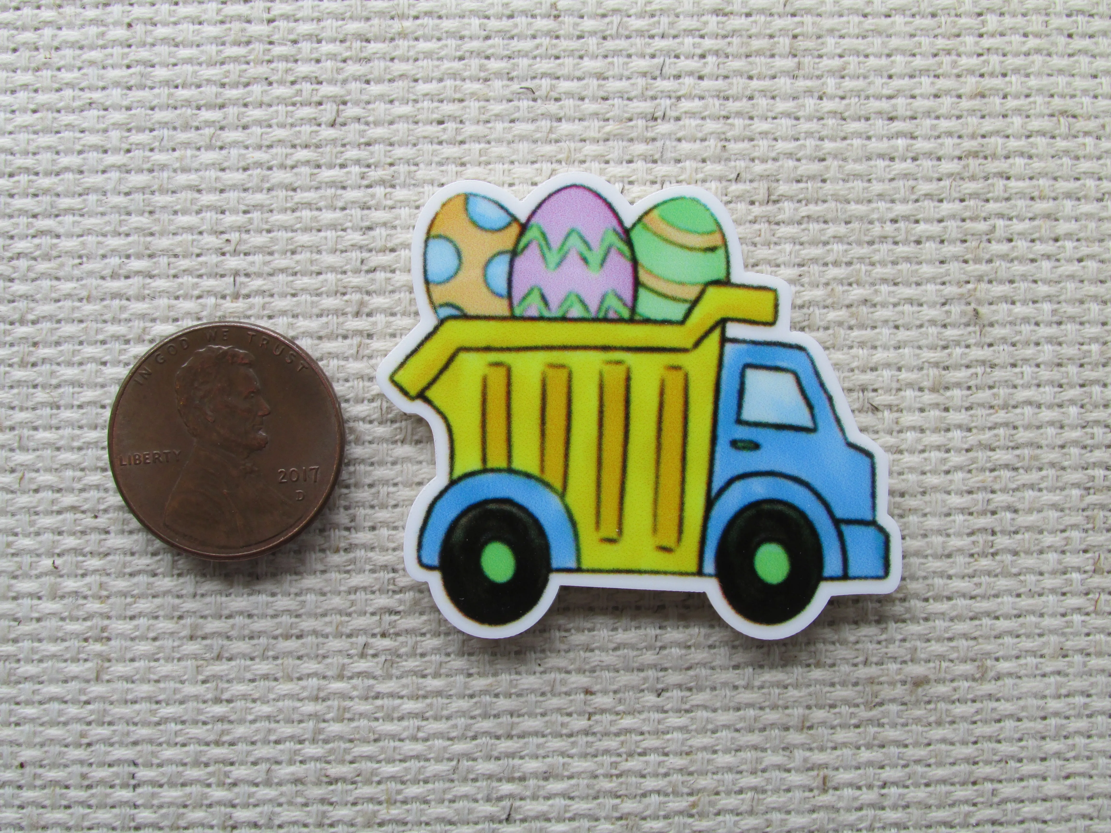 Easter Egg Dump Truck Needle Minder, Cover Minder, Magnet