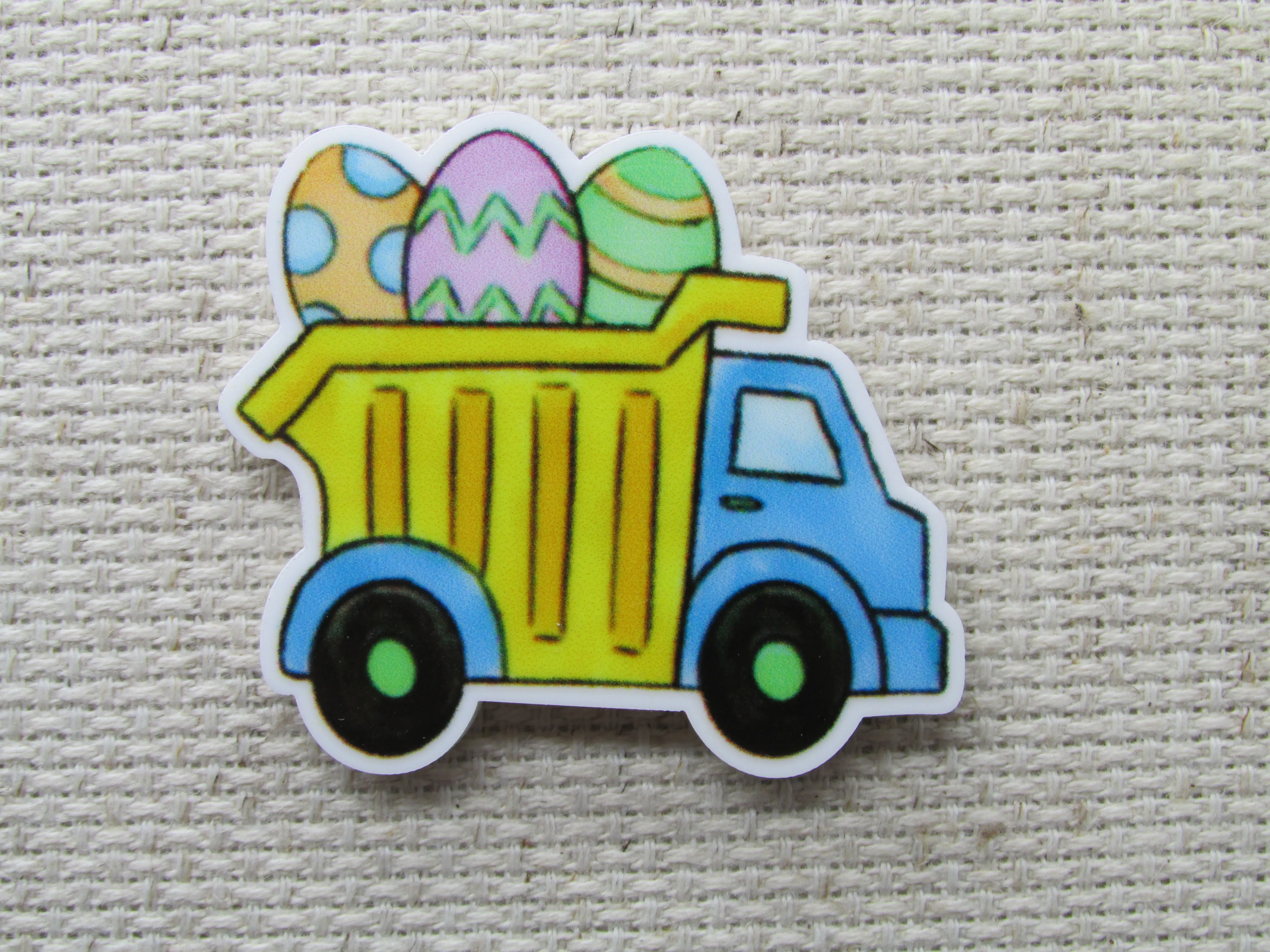 Easter Egg Dump Truck Needle Minder, Cover Minder, Magnet